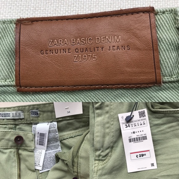 ZARA Relaxed Basic Green Denim 🍃 - Picture 8 of 8
